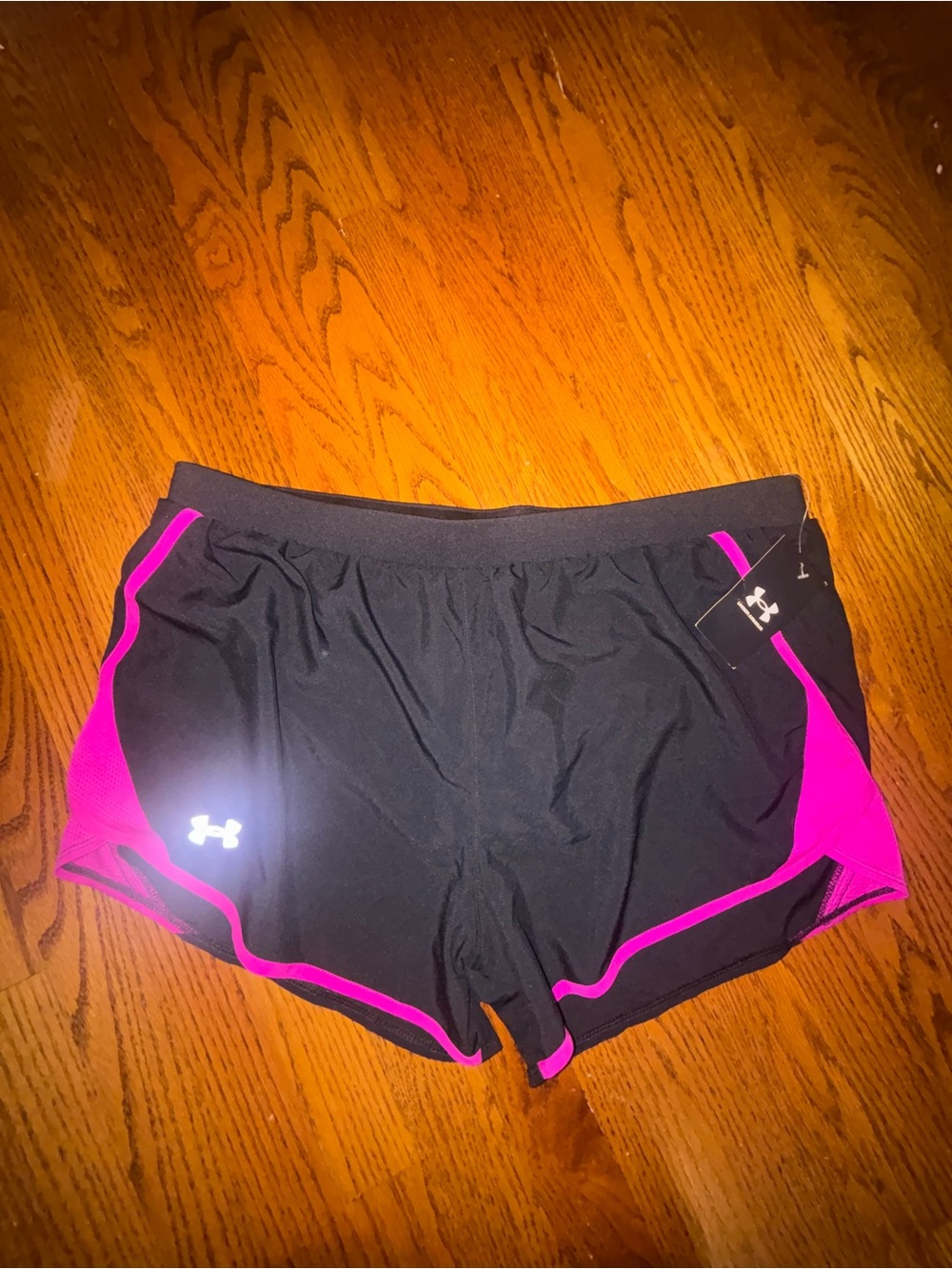 Under Armour Black and Hot Pink Women's Running Shorts